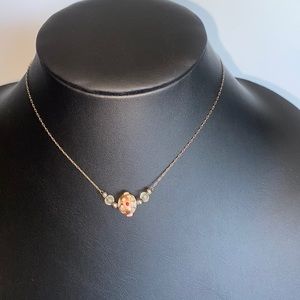 Vintage Hand Painted Bead Necklace